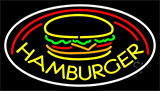 Hamburgers With Logo Neon Sign