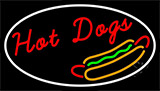 Cursive Red Hotdogs Neon Sign