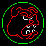 Bull Dog Green Neon Sign