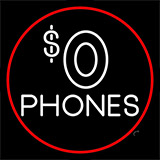 Free Phones 2 Neon Sign
