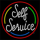 Pink Self Service Cursive 1 Neon Sign