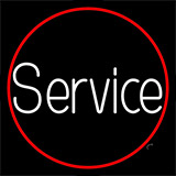 White Service 1 Neon Sign