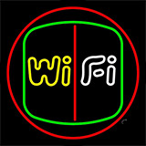 Wifi White Border Neon Sign