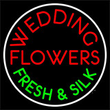 Circle Wedding Flowers Neon Sign