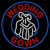 Circle Wedding Gown Logo Neon Sign