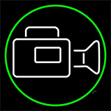 Green Video Camera Neon Sign