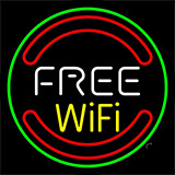 Red Free Wifi Block 1 Neon Sign