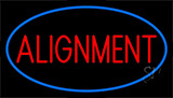 Red Alignment Blue Neon Sign