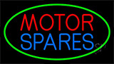 Red Motor Blue Spares 3 Neon Sign