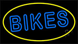 Double Stroke Bikes With Yellow Border Neon Sign