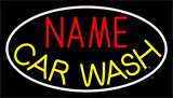 Custom Yellow Car Wash With Neon Sign