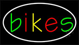 Multicolored Bikes With Border Neon Sign
