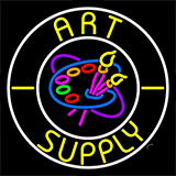 Circle Art Supply With Logo Neon Sign