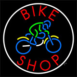 Red Bike Shop With Logo Neon Sign