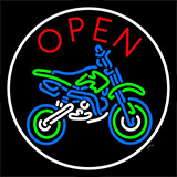 Red Open Bike Logo Neon Sign