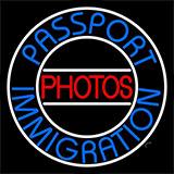 Blue Passport Immigration Photos 1 Neon Sign
