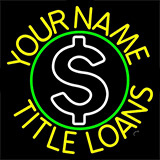 Custom Yellow Title Loans Neon Sign