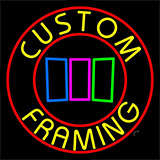 Red Custom Yellow Framing With Logo Neon Sign
