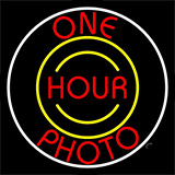 Red One Hour Photo 1 Neon Sign