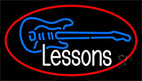 Guitar Logo Lessons 2 Neon Sign