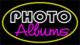 Yellow Border Photo Albums Neon Sign