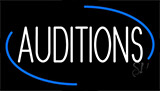 White Auditions Neon Sign