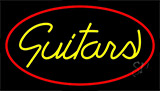 Yellow Guitars Cursive Neon Sign