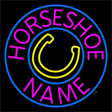 Custom Pink Horseshoe Neon Sign