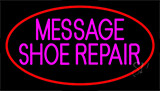 Custom Pink Shoe Repair With Border Neon Sign