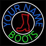 Custom Red Logo Green Boots Neon Sign