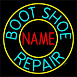 Custom Turquoise Boot Shoe Repair Block Neon Sign