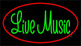 Green Live Music 3 Neon Sign
