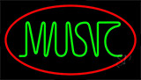 Green Music Block 2 Neon Sign