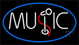 White Music Mike 1 Neon Sign