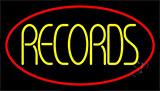 Yellow Records Block Red Border 1 Neon Sign