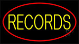 Yellow Records Block Red Border 2 Neon Sign