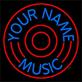 Custom Blue Music Block Neon Sign