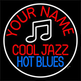 Custom Red Cool Jazz Blue Hot Blues White Border Neon Sign
