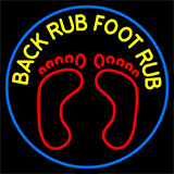 Back Rub Foot Rub Red Foot Neon Sign