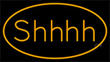 Orange Shhh Neon Sign