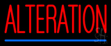 Red Alteration Blue Underline Neon Sign