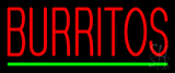 Red Burritos With Green Line Neon Sign