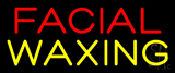 Red Facial Yellow Waxing Neon Sign