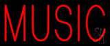 Red Music Block Neon Sign