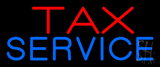 Red Blue Tax Service Neon Sign
