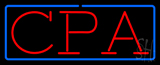 Red Cpa Blue Border Neon Sign