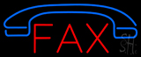 Red Fax With Logo Neon Sign
