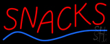 Red Snacks With Blue Line Neon Sign