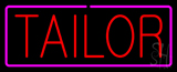 Red Tailor With Pink Border Neon Sign