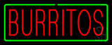 Red Burritos With Green Border Neon Sign